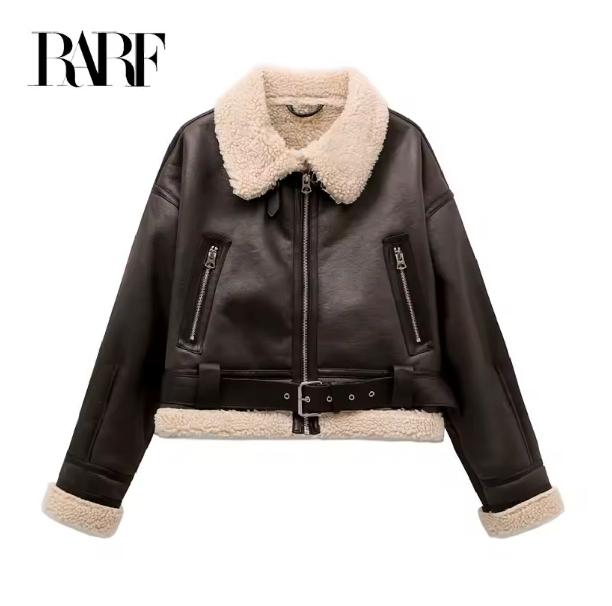 uxe Shearling-Lined Leather Jacket – Winter Premium Edition